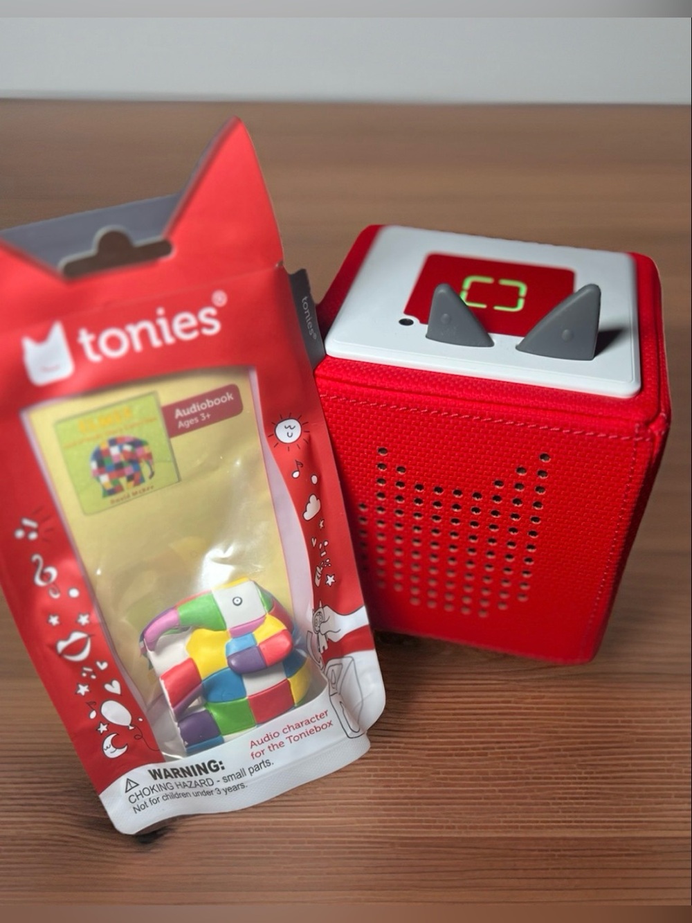 Red Toniebox Elmer & Friends Character Tonie Screen Free Bundle Tonies Preschool
